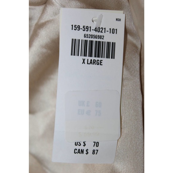 Abercrombie & Fitch Gold Brown Satin V-Neck Mini Dress Chemise Slip Size XL NWT - Picture 5 of 8